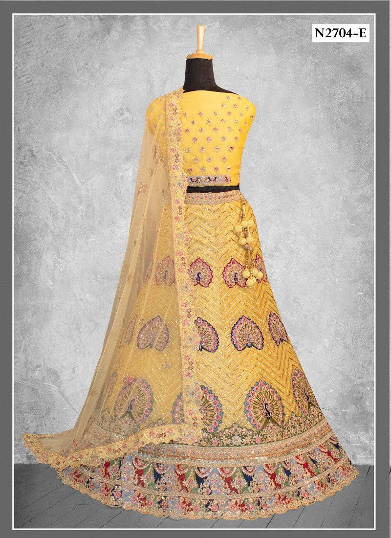 Yellow Colour Ishani Vol 01 By Mahotsav Designer Lehenga Choli Wholesale Price In Surat N2704-E