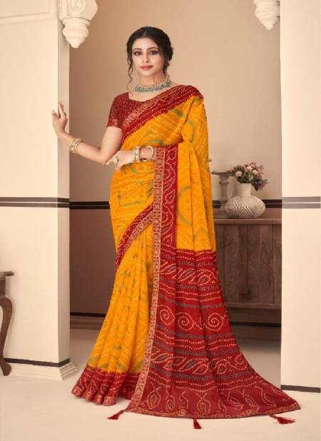 Yellow Colour Jalpari 11th Edition By Ruchi Daily Wear Saree Catalog 25902 A