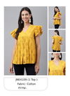 Yellow Colour Janasya Party Wear Ladies Top Catalog 4109