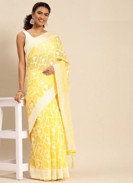 Yellow Colour Kamya By Fashion Lab 1006 To 1011 Cotton Saree Catalog 1007