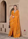 Yellow Colour Kasturi By Trirath Sigma Silk Wedding Wear Saree Wholesale In India 10446