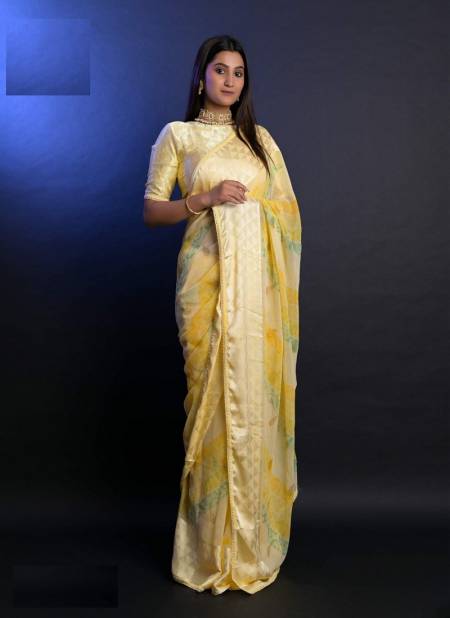 Yellow Colour Krisha Vol 6 By Ashima Party Wear Saree Catalog 7502