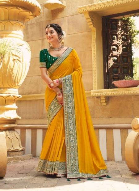 Yellow Colour Manyta By Suma Designer Wedding Wear Saree Wholesale Market In Surat With Price 1012