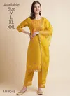 Yellow Colour Mesmora Occasion Wear Readymade Silk Suits Wholesale Market In Surat With Price MF048