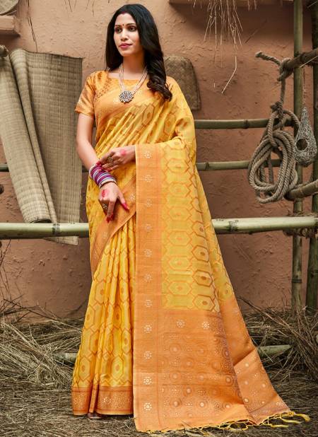 Yellow Colour Mohini Sangam Function Wear Wholesale Designer Sarees Catalog 1001