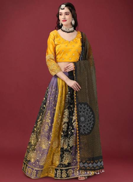 Yellow Colour Monalisaa Vol 6 Exclusive Wear Wholesale Designer Lehenga Choli Catalog 16001