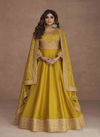 Yellow Colour Navya Aashirwad Function Wear Wholesale Gown Catalog 9519