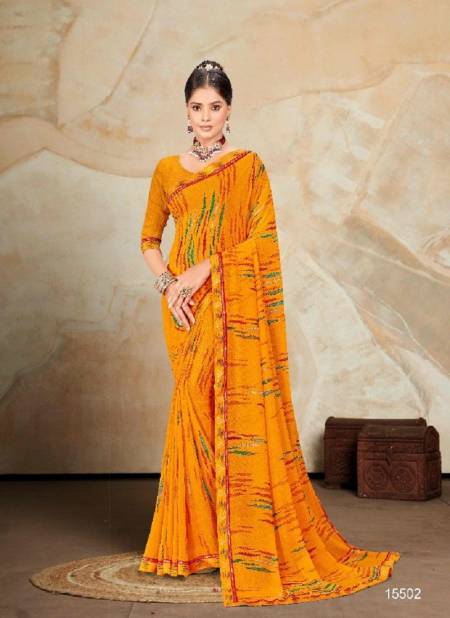 Yellow Colour Navya By Jalnidhi Heavy Weightless Sarees Wholesale In Delhi 15502