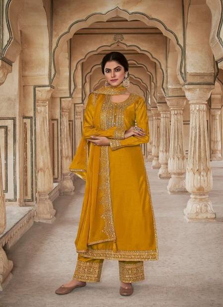 Yellow Colour Nitya Vol 186 By LT Wedding Salwar Suit Catalog 86004