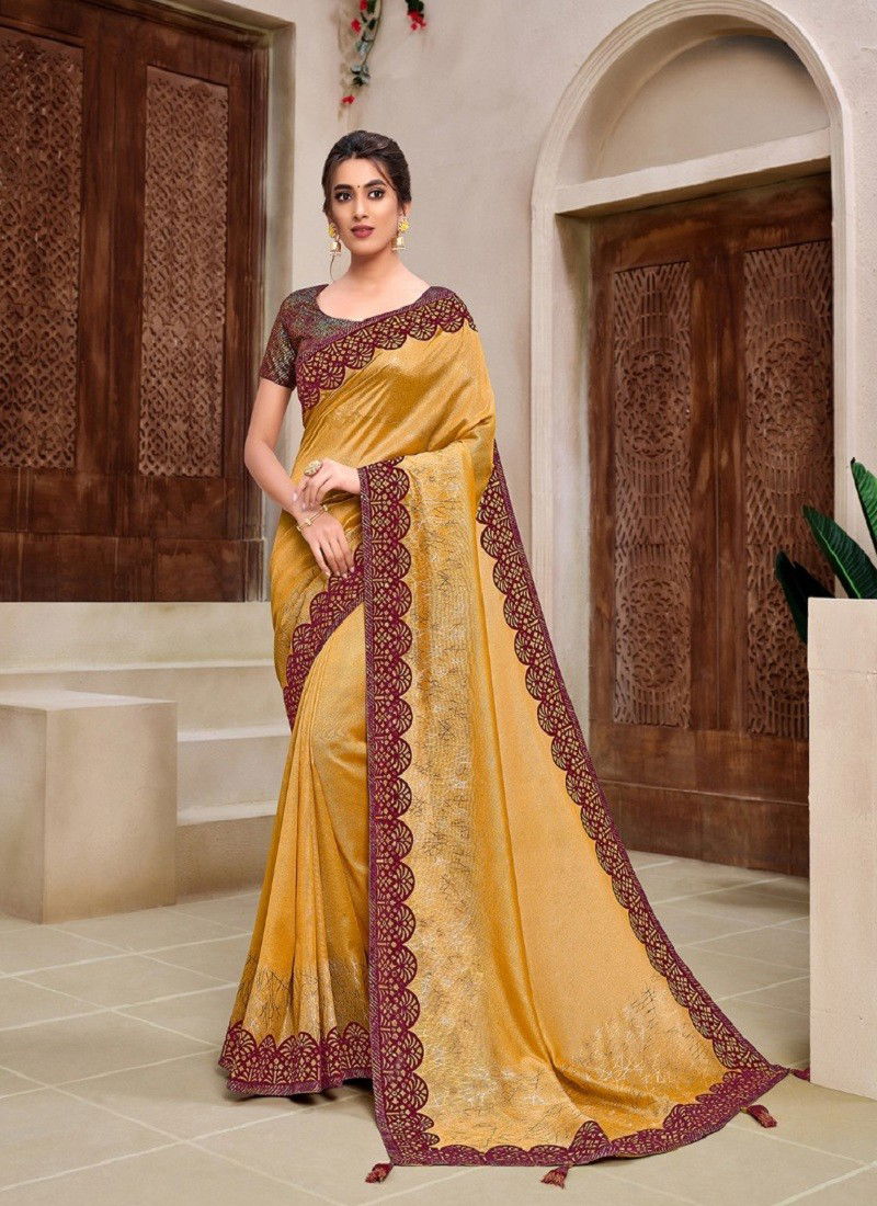 Yellow Colour Norita Vol 1 By Mahotsav Occasion Wear Designer Saree Suppliers In India 11919