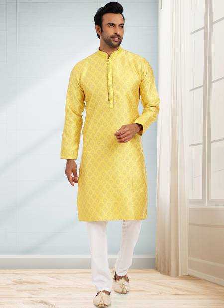 Yellow Colour Outluk 102 Festive Wear Wholesale Kurta Pajama 102005