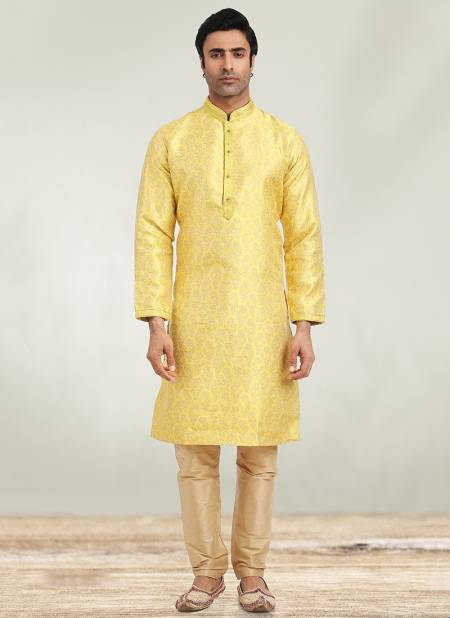Yellow Colour Outluk 103 Ethnic Wear Wholesale Kurta Pajama 103007