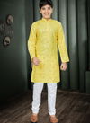 Yellow Colour Outluk Kids 8 Kurta Pajama Kids Wear Catalog 801-A