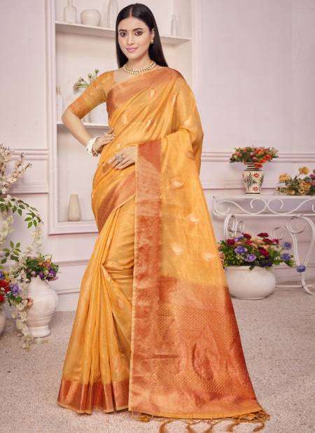 Yellow Colour Padmini Vol 1 Sangam Wholesale Ethnic Wear Designer Saree Catalog 2580