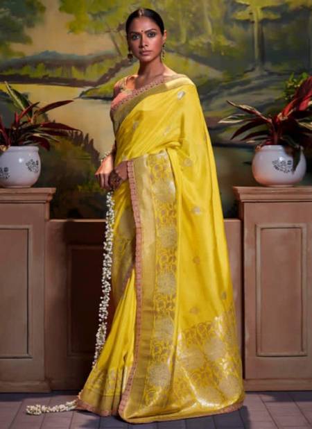Yellow Colour Parnika Wholesale Silk Saree Catalog 121