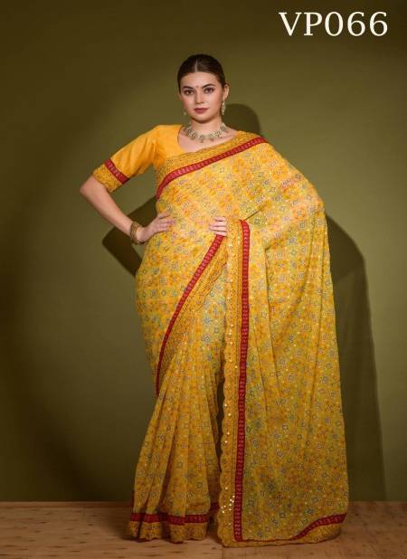 Yellow Colour Patola Velley By Fashion Berry Printed Saree Catalog 66