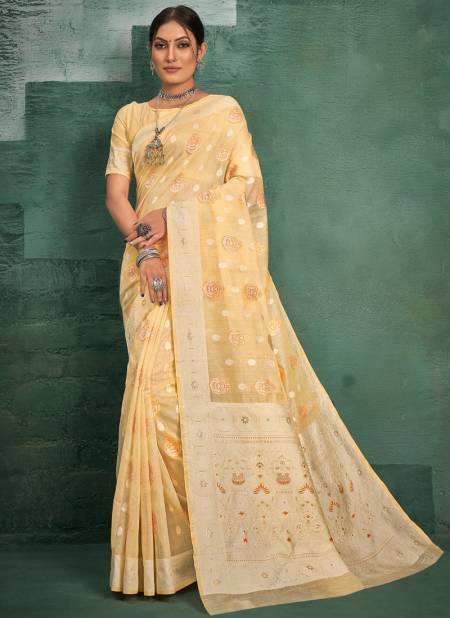 Yellow Colour Prabha Sangam Colours Wholesale Printed Sarees Catalog 1006