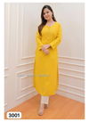 Yellow Colour Rooh 1 by Rasili Nx Rayon Cotton Kurti With Bottom Exporters In India 3001
