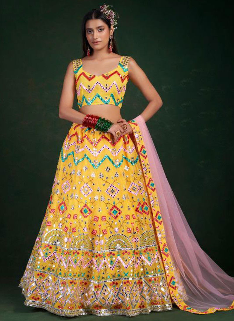 Yellow Colour Royal Saga 5 Wholesale Party Wear Lehenga Choli Catalog 30004