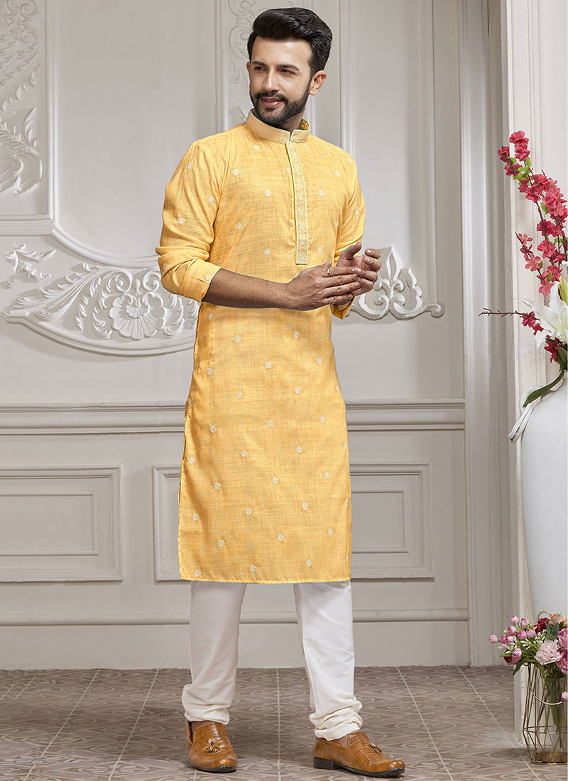 Yellow Colour Sabar By Styleroof Traditional Wear Kurta Pajama Catalog 1555 1