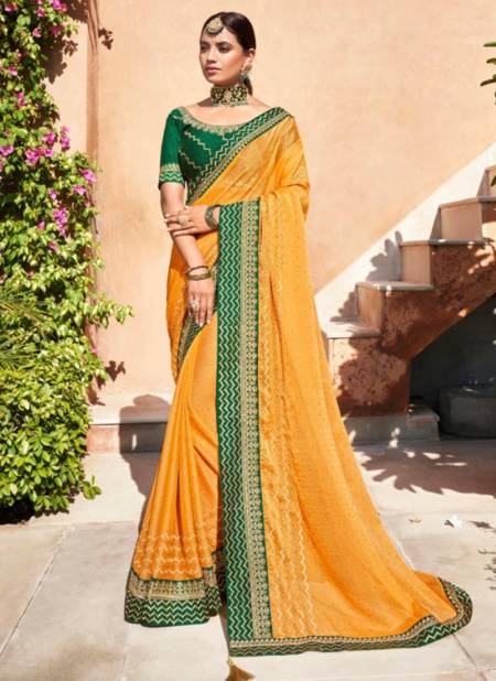 Yellow Colour Sadhna Fancy Wear Wholesale Designer Sarees 1207