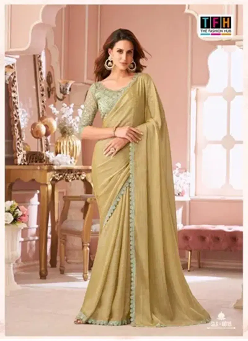 Yellow Colour Salsa Style 4 By TFH Party Wear Sarees Suppliers In India SLS-8015