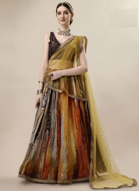 Yellow Colour Saptrangi Designer Lehenga Choli Catalog 5001