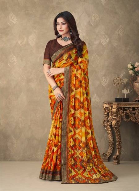 Yellow Colour Savera 7th Edition By Ruchi Daily Wear Saree Catalog 24003 B
