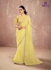 Yellow Colour Shamika By Sirona Chiffon Designer Party Wear Sarees Orders In India 1001