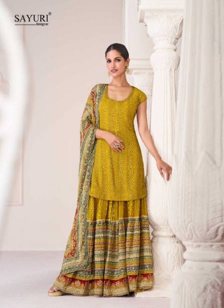 Yellow Colour Sharara By Sayuri 5273 To 5274 Bulk Sharara Suit orders in India 5274 Catalog