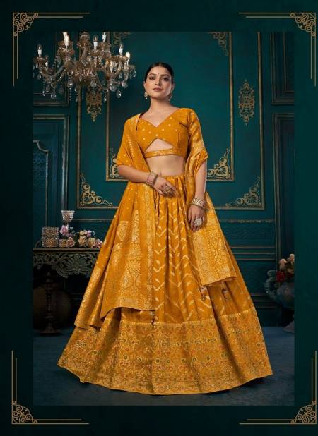 Yellow Colour Shisha Vol 3 By Shisha Dola Weaving With Khatli Work Designer Lehenga Choli Catalog 1752
