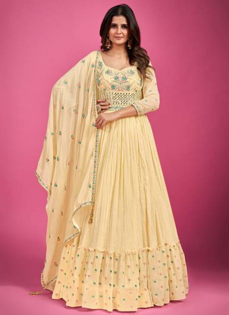 Yellow Colour Zoya Vol 1 Wedding Wear Wholesale Gown Catalog 41002