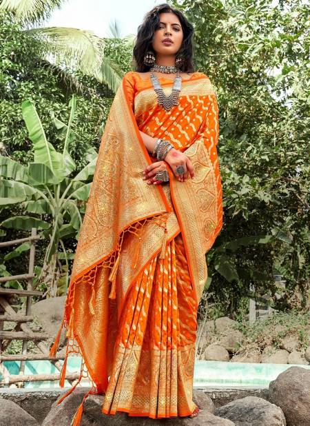 Yellow Colour kanya Sangam Festive Wear Wholesale Banarasi Silk Sarees Catalog 1003