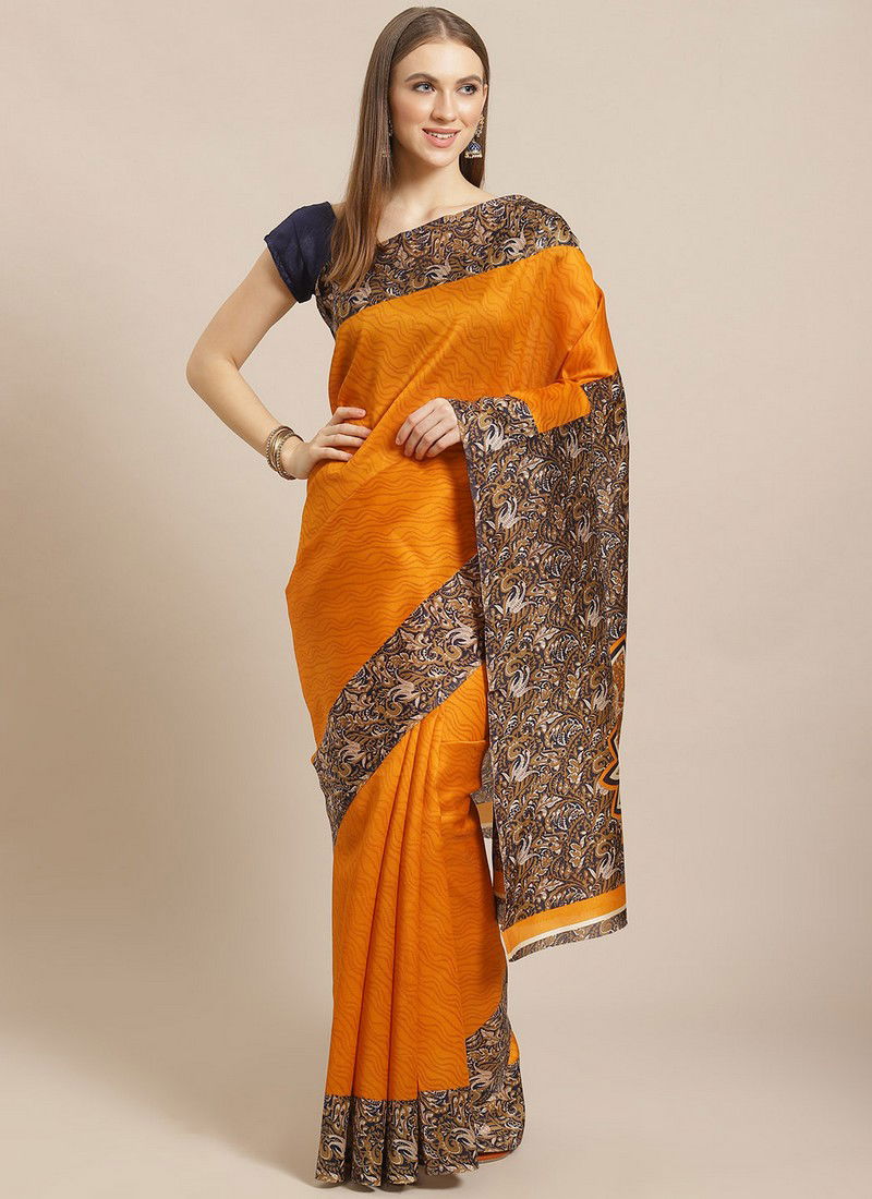 Yellow Designer Bhagalpuri Saree 38