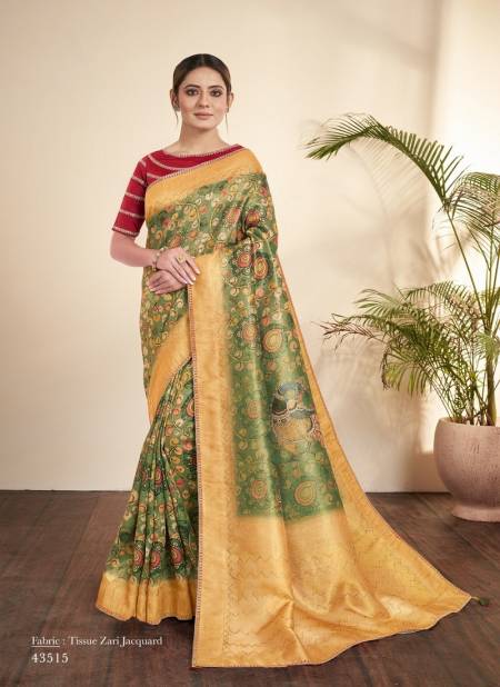 Yellow Multi And Red Colour Norita 43500 Nirvi By Mahotsav New Festive Wear Designer Saree Wholesale Market In Surat 43515
