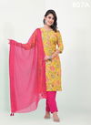 Yellow Multi Colour Label Khoj 807 A And 807 B Modal Kurti With Bottom Dupatta Manufacturers 807B