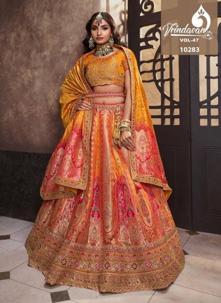 Yellow Multi Colour Vrindavan Vol 39 By Royal Banarasi Silk Designer Lehenga Choli Manufacturers 10283