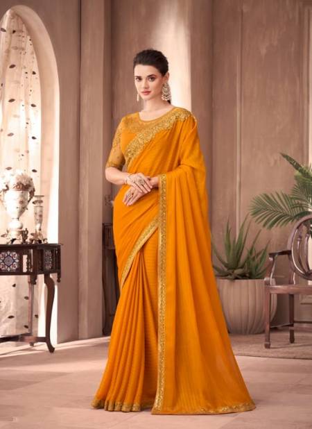 Yellow Sandalwood By TFH Party Wear Sarees Catalog 1117
