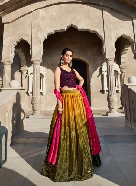 Yellow With Mehendi Colour Bridesmaid Vol 30 By Khushbu Fashion Designer Lehenga Choli Catalog 2304