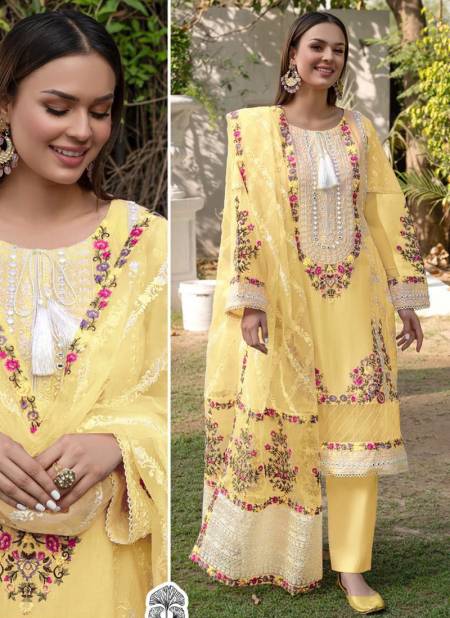 Yellow Zainab Chottani Wholesale Pakistani Salwar Suit Catalog 10057 F