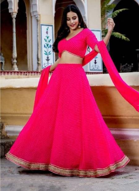 Zeel Clothing Vol 22 Designer Georgette Printed Lehenga Choli Exporters In India 15049-Pink