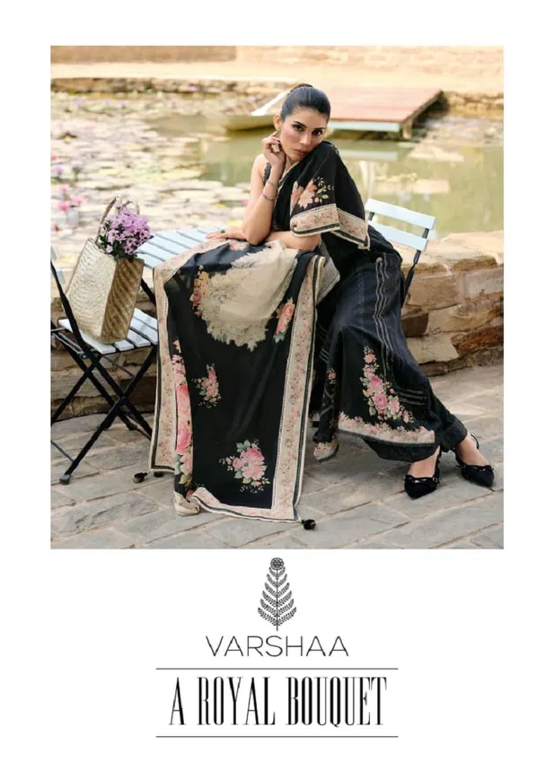 A Royal Bouquet By Varsha Lawn Cotton Printed Salwar Suits Suppliers In India