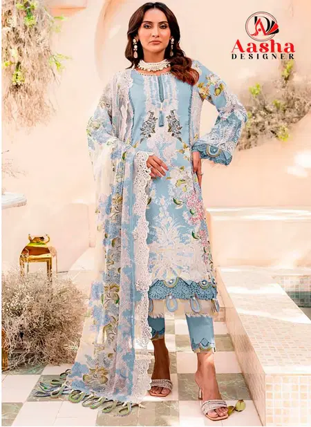 A S D 1068 AB Embroidery Pure Cotton Pakistani Suits Wholesale Price In Surat Catalog