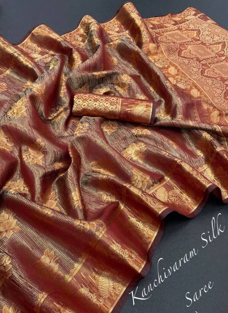 Aab Designer Non Catalog copper Silk sarees
