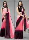 Aab Georgette Two Shaded Sequence Wholesale Saree in India