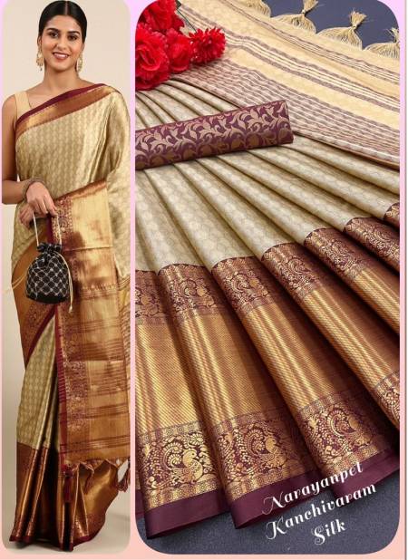 Aab Naranayanpet Kanchipuram Cotton Silk Saree Catalog