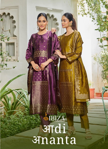 Aadi Ananta By Ibiza Banglory Silk Jacquard Designer Salwar Suits Exporters In India