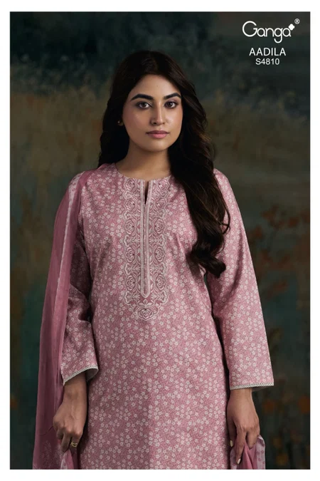 Aadila 4810 By Ganga Cotton Printed Designer Salwar Suits
