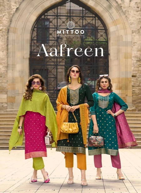 Aafreen By Mittoo Muslin Designer Kurti With Bottom Dupatta Wholesale Price In Surat
 Catalog