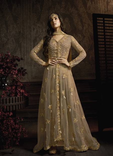 Aafreen Vol 3 Design 7604 By Maisha Net Embroidery Wedding Wear Plus Size Gown Wholesale Online